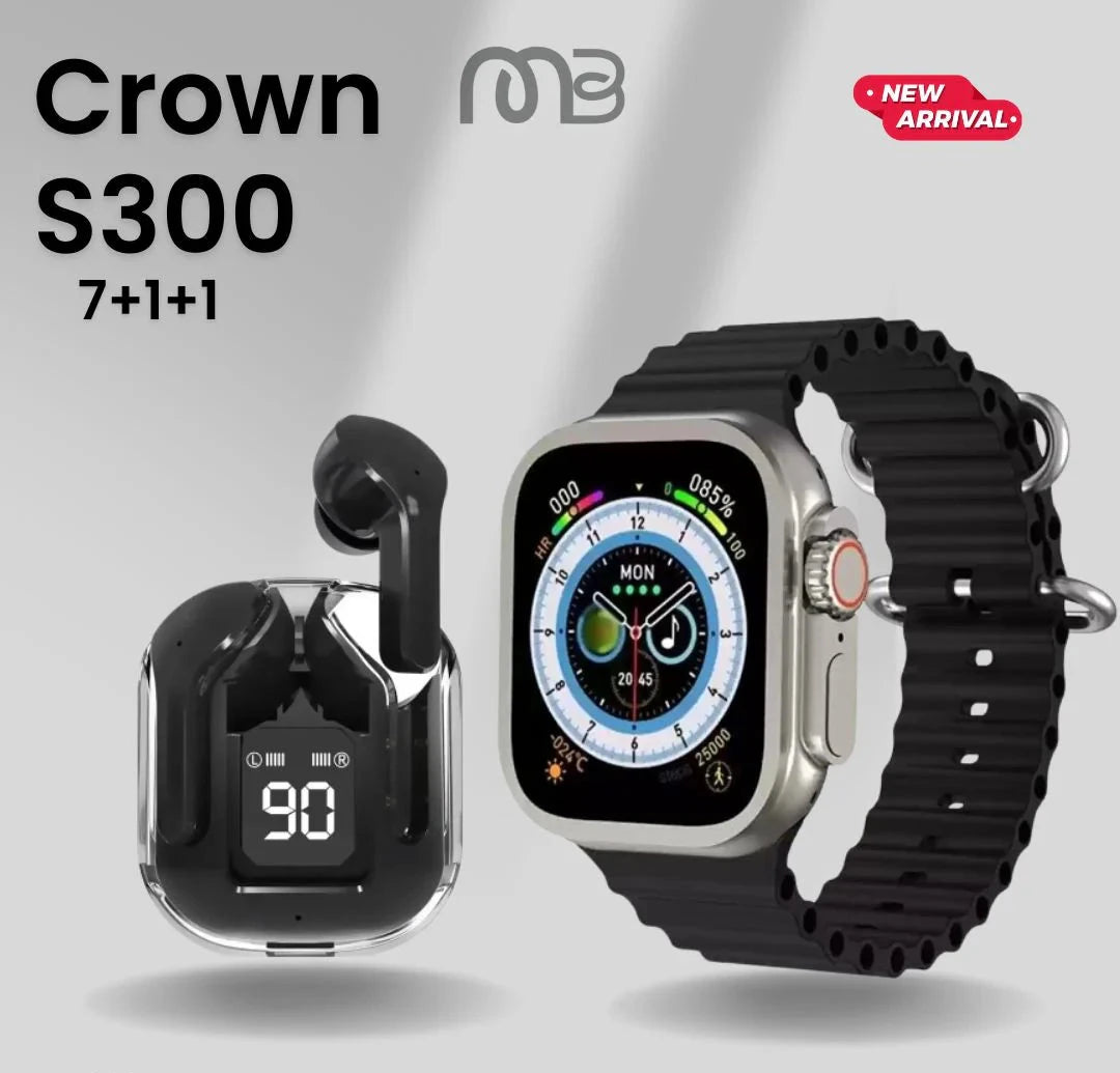 CROWN S300 ULTA 2 Smart Watch 7+1+1 AND Air31  with display