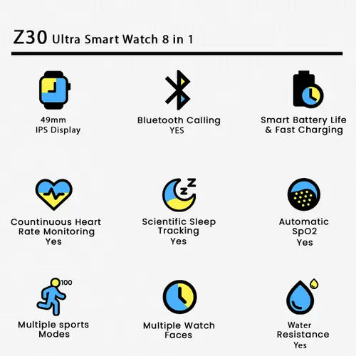 Z30 Ultra Smart Watch 8 in 1